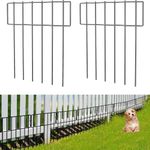 20 pcs 17 in x 21.6 ft Garden Fencing Dog Fence,Metal Wire Garden Fence Border Edging,Rustproof Wire Fence Panel, No Dig Decorative Fencing Animal Barrier for Outdoor Landscape Patio