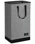 SOLEDI Laundry Basket 70L Freestanding Tall Clothes Hamper with Extended Handle, Collapsible Washing Laundry Basket Bag, Foldable Washing Bin for Laundry Room (Grey)