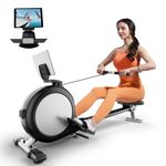 Superun Rowing Machine for Home Gym - Rowing Machine with 32 Levels Quiet Magnetic Resistance, Cardio Rower Machine with LCD Display APP Compatible
