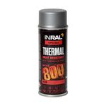 INRAL Heat Resistant Spray Paint Aluminium Matt [400ml] – High Temperature BBQ, Stove & Exhaust Paint – Durable, Fast-Drying Coating for Metal – Ideal for DIY & Automotive Use