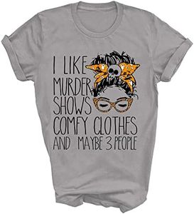 Modern Supply Tee I Like Murder Shows Comfy Clothes and Maybe 3 People Gift Unisex Shirt Women Men T-Shirt (Sport Grey;2XL)