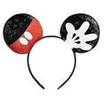 CHuangQi Mouse Ears Headband, Double-sided Sequins, Glitter Hair Band for Birthday Party, Holiday Dresses & Cosplay