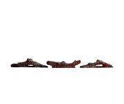 R.W.FLAME 3 Pieces Electric Fireplace Logs Recessed Wall Mounted Faux Resin Log Decor for Indoor Electric Fireplace