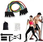 Fitness Aim Resistance Band Set of 11 Heavy Duty for Home & Gym Workouts Stretching Exercise for Men & Women