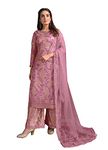 RUDRAPRAYAG Women Net Anarkali Suit(4633-D_Pink_Free Size)