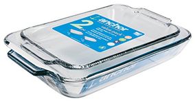 Anchor Hocking Oven Basics Glass Baking Dishes, Rectangular Value Pack, Set of 2