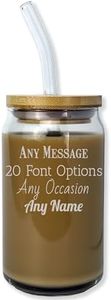 Personalized Etched 16oz Can Beer Glass - Custom Engraved Christmas Gifts for Men, Dad Drinking Birthday Glasses, Gifts for Him, Your Text Here