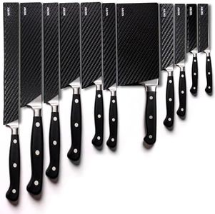 Asaya Professional Chef Knife Edge Guards – 11 Piece Knives Universal Covers - Extra Strength ABS Plastic and Food Safe Kitchen Knife Sheath Covers – Knives Not Included