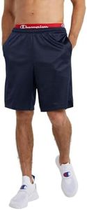 Champion Men's Mesh Shorts, Lined Mesh Basketball Shorts, Mesh Gym Shorts (Reg. or Big & Tall), Navy C Patch Logo, 3X-Large Tall