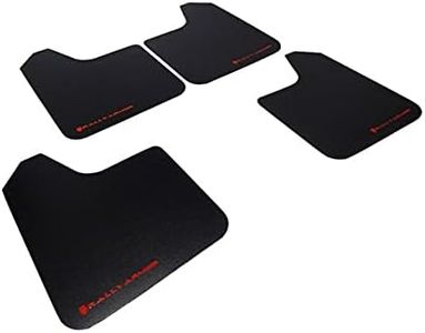 Rally Armor Universal fitment (no hardware) Basic Black Mud Flap w/ Red Logo