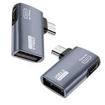 AreMe 2 Pack OTG Cable Adapter for Fire TV Stick 4K, 90 Degree Left and Right Angle Powered Micro USB to USB OTG Adapter for Android Phone Tablet and More Host Devices with Micro USB (Grey)