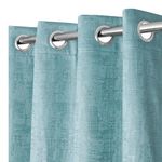 Ultica Fab Decorative Premium Blackout Curtains for Bedroom | 100% Light Blocking, Thermal Insulated Window Panels | Energy Efficient, Noise Reducing Drapes | 7x4 Feet, Set of 2, Aqua