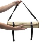 OUTSTANDER Chefs Knife Roll Bag with 11 Slots, Heavy Duty 16OZ Waxed Canvas Knives Case for Camping, Waterproof Storage Tool Wrap for Equipment of Chef, Comes with Shoulder Strap (Beige)