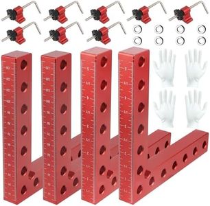 Corner Clamps for Woodworking, 4Pack 5.5 inch 90 Degree Clamp,Wood Working Tools and Equipment, L Square Aluminum Angle Clamp Tool