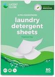 Lucent Globe Sensitive Fragrance Free Laundry Detergent Sheets, 80 Washes, Plant-Based, Biodegradable, Plastic Free Packaging