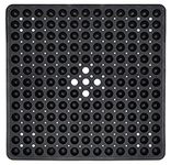 ENKOSI Square Shower Mat 21 X 21 Inch for Shower Stall Floors Bathtub Mat Non Slip Firm Grip Bathroom Mat with Over 160 Strong Suction Cups (Black)
