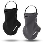 Odoland Balaclava Ski Face Mask for Men Women, Unisex Adjustable Winter Half-Face Anti-Fog Mask Neck Warmer with Velcro Suitable for Skiing Snowboarding Motorcycle Cycling Grey Black