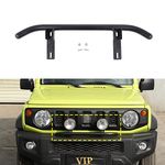 JUNLELI for Suzuki Jimny 2019 2020 2021 2022 2023 Front Grille Light Lamp Holder Spotlight Bracket Supports Off-Road Car Exterior Accessories Aluminum Alloy Black