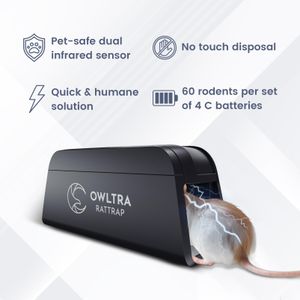 OWLTRA Indoor Electric Rat Trap – Humane High-Voltage Rodent Killer