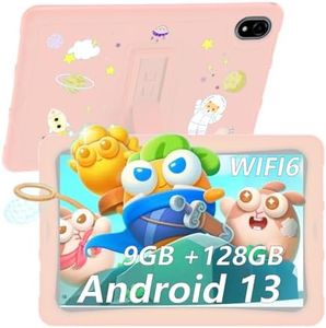 DOOGEE U10Kid Kids Tablet 10.1 Inch Android 13, Quad Core Touchscreen Tablet 9GB +128GB/TF 1TB, Kids Space, Widevine L1, GPS, 8MP+5MP, Food Grade Silicone Material