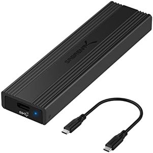 SABRENT Carcasa M.2 NVMe PCIe y SATA USB 3.2 Tipo-C 10Gbps Llave M y M/B, 2230/2242/2260/2280 Crucial P3, 990 Pro, WD, Ideal para Editores de Videos y Gamers, Compatible Mac, Windows y Linux [EC-SNVE]