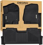 OEDRO Floor Mats Fits for Ford F250/F350/F450 2025-2017 Super Duty Crew Cab w/Under Seat Storage, TPE All Weather Custom Fit F-250/F-350 Car Accessories 1st&2nd Bucket Seats