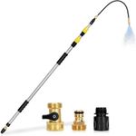 20FT Heavy Duty Telescopic Gutter Cleaner System – Professional Gutter Cleaning Tools from the Ground with Quick-Connect Adapter & Ergonomic Wand for 2-Story Homes, Roof Maintenance, and Clog Removal