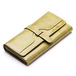 Minetom Fashion Polyurethane Leather PU Leather Wallet Women Long Style Purse Bag ID Credit Card Holder Coin Purses (Green)