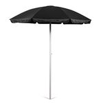 PICNIC TIME Outdoor Canopy Sunshade Beach Umbrella 5.5', Small Patio Umbrella, Beach Chair Umbrella, (Black)