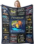 Fishing Gifts for Men, Fishing Gifts Blanket 150x130CM, Best Gifts for Fisherman, Funny Fishing Gifts for Men, Gifts for Men Who Love Fishing Stuff, Unique Fishing Gift for Men Birthday Women Throw