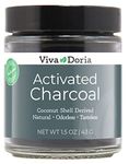 Viva Doria Virgin Activated Charcoal Powder, Coconut Shell Derived, Food Grade, 43 g glass jar