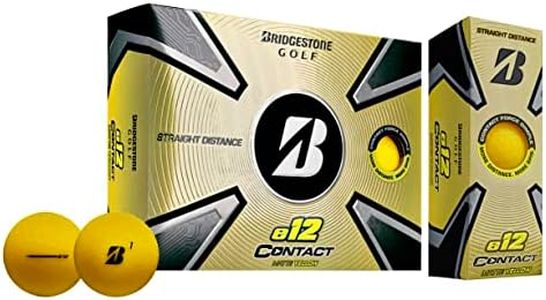 Bridgestone E12 Contact Golf Balls 2023 - Matte Yellow - 1 Dozen