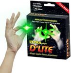 D'lite Magic Thumb Lightup Trick Set / 2 Original Amazing Ultra Bright Light Magic Fingers - Closeup & Stage Magic Tricks - Easy Illusion Anyone Can Do It - Magic Trick for Adults (Junior Green)