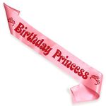 WOBBOX Fashionable Pink Satin Sash Birthday Princess