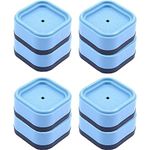 PRAYAS Anti-Vibration Riser for Washing Machines Stand, Anti-Vibration Rubber, Feet Soundproofing Buds, Height Adjustable, Durable, Suitable for Refrigerators, Sofas,Tables,Beds (Pack of 8)