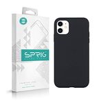SPRIG Silicone Back Cover Case for iPhone 11 (Black)