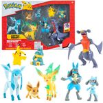 Pokemon Characters Set 8Pack 5-11cm - Pokemon Games New 2023 - Garchomp, Pikachu, Eevee, Lucario, Riolu, Munchlax, Glaceon & Leafeon -Figurine Pokemon Action Figure - Official Pokemon Toys