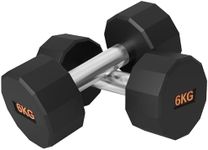 SPORTNOW Dumbbells Set, Hand Weights Pair with 12-Sided Shape and Non-Slip Grip for Men Women Home Gym Workout, 2 x 6kg