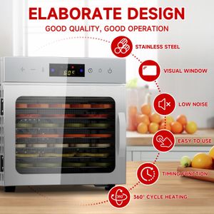 Stainless Steel Food Dehydrator, 8-Tray – High Capacity Dryer