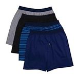 Hanes Men's ComfortSoft Knitboxer Underwear, Pack of 4, Assorted Colours