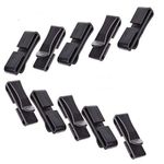 LUTIONS Pack of 20pcs Webbing Ending Clip Quick Slip Keeper Connect Buckle for Backpack Adjusting Strap Black (1")