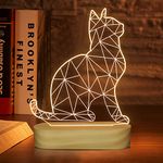 Attivolife Cat Night Light, Ketty 3D LED Warm Color Illusion Optical Table Desk Lamp, Funny Best Room Decor Birthday Valentine's Day Holiday Xmas Gifts for Friends Women Kid Child