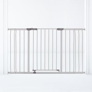 Dreambaby Ava Extra Wide Baby Gate, Stair Gate, Fits Openings 99-132.5cm, 76cm Tall. Wide Stair Gate for Dogs and Babies. Pressure Mounted Safety Gate, Stay Open Feature, Inc. 9cm and 18cm Extensions