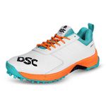 DSC Jaffa 22 Cricket Shoes for Men and Boys UK-9 White-Orange