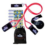 Myosource Kinetic Bands Arm Pro Bands Baseball Softball Resistance Training Bands - Arm Strength and Conditioning, Available in 3 Levels (Youth, Advanced, Elite), Anchor Strap, Door Mount, Travel Bag (Red/Advanced)