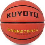 KUYOTQ Kids Youth Size 5 (27.5") Basketball Premium Rubber Outdoor Basketball Youth Basketball Indoor Outdoor for Boys Teen Game Basketball Ball Gift (Deflated)