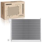 A-Premium Air Conditioning A/C Condenser Compatible with Ford Excursion 2000-2005, F-250 F-350 F-450 F-550 Super Duty 1999-2007, Replace# F81Z19712AA, 6C3Z19712AB