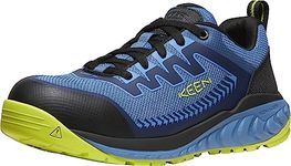 KEEN Utility Men's Arvada Low Height Composite Toe Breathable Industrial Work Sneakers, Naval Academy/Evening Primrose, 9.5 Wide