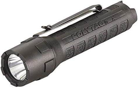 Streamlight 88600 PolyTac X 600-Lumen Multi-Fuel Professional Tactical Flashlight, Clear Retail Packaging, Black