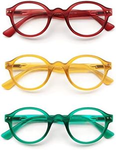 PANTONA-Pack3 Occhiali da lettura Presbyopia Occhiali da vista stanchi Ultra Rotondo, deliziosamente Retro e moderno per uomini e donne, modello misto e universale.